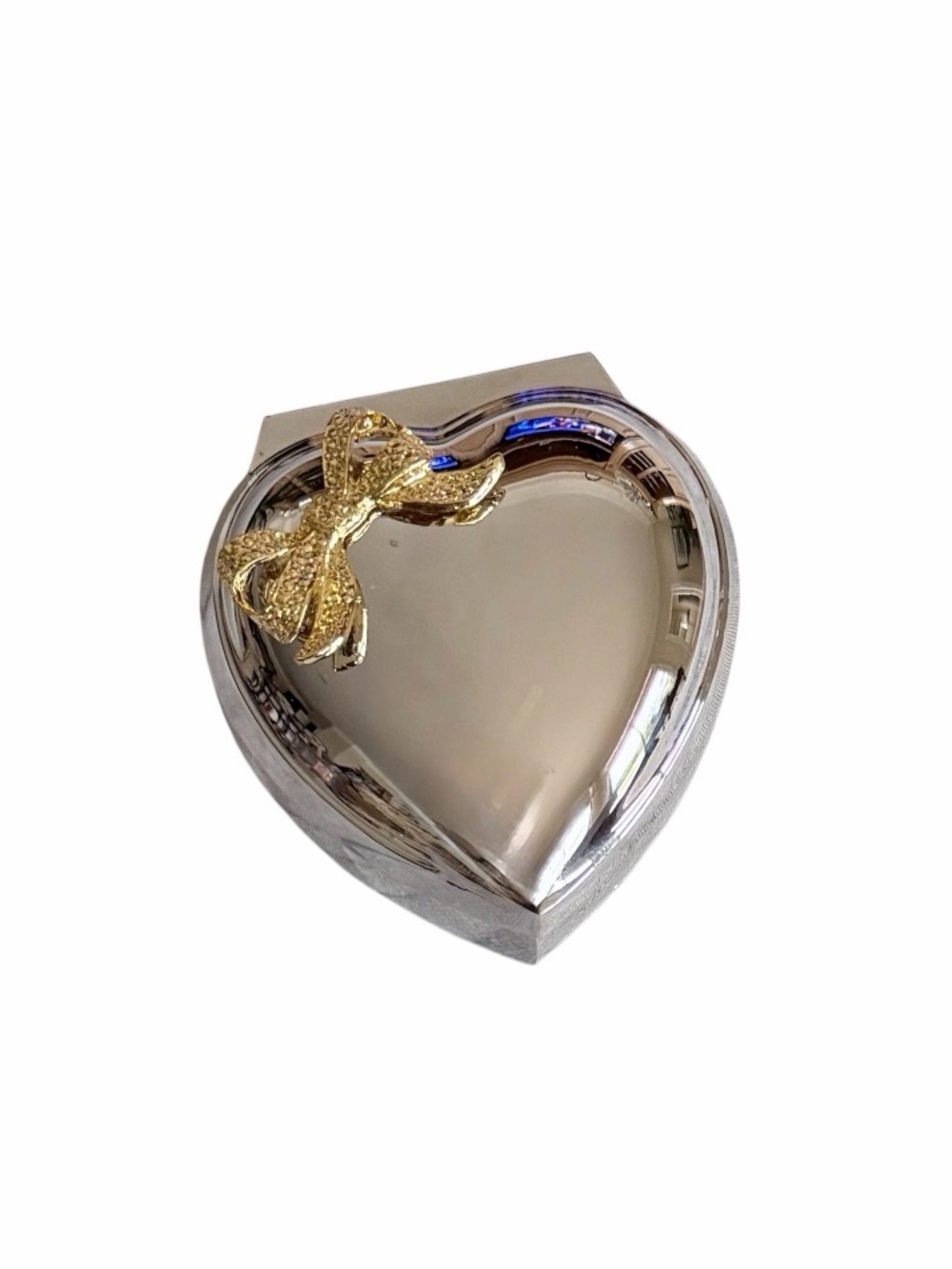 Linden Vintage Silver Heart Shaped “Heart of the Night” Music Trinket Box